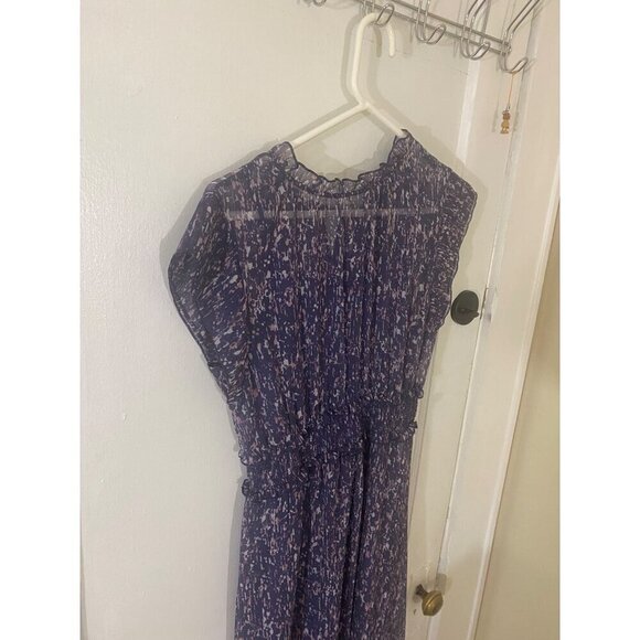 Simply Vera Vera Wang Women's Purple Floral Chiffon Maxi Dress - Medium - Picture 13 of 13